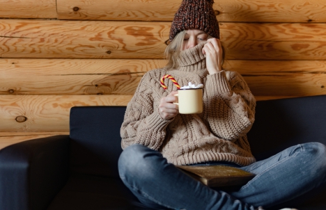 Cold Woman in Livingroom